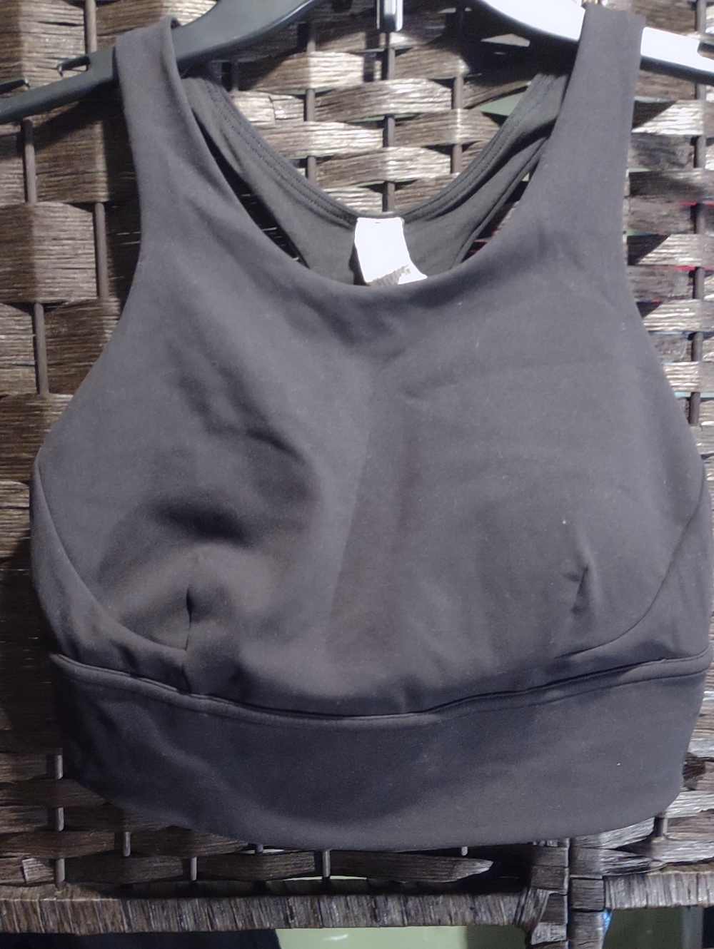 Lululemon Sports Bra Black Wunder Train Long Line Bra Medium Support Size 8